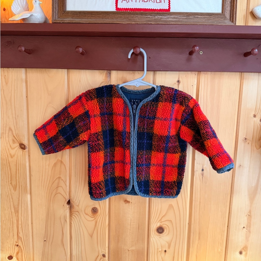 GAP Kids Red and Blue Fleece Jacket